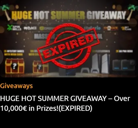 Huge Hot Summer Giveaway over 10000€ in prizes